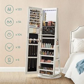 Otočná šperkovnica so zrkadlom JJC007W01