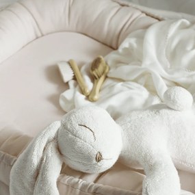 Ľanové hniezdo pre bábätko púdrovo ružová