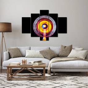Obraz svetiel v kruhu (150x105 cm)