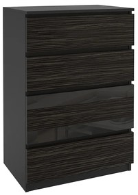 Komoda 49 Belini čierny / eben kráľovský  MH KOM1/1/B/HK/B/0