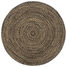 Ručne vyrobený jutový koberec čierno-hnedý 240 cm