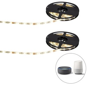 Sada 2 inteligentných LED pásikov RGBW 5 metrov 24W vrátane ovládača