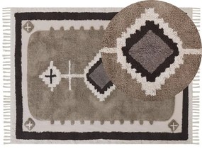 Bavlnený koberec 160 x 230 cm béžová/hnedá GEYVE Beliani