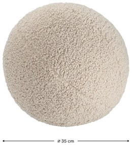 Svetlohnedý detský pohovkový vankúš z textílie buklé Ball – Wigiwama