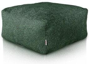 Podnožka Boucle tmavozelená kocka