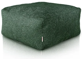 Podnožka Boucle tmavozelená kocka