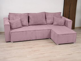 Svetlofialová rohová pohovka SMART COSARO, obojstranná + 2 vankúšiky ZADARMO