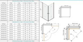 Mexen PRETORIA DUO sprchovací kút 65x100cm, 6mm sklo, chrómový profil-číre sklo, 852-065-100-02-00