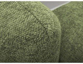 Zelená ženilková rozkladacia/s úložným priestorom rohová pohovka (pravý roh/s leňoškou) Mele – Makamii