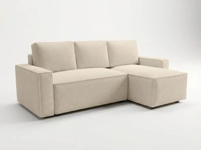 Rozkladacia obojstranná sedacia súprava do L SMART BOUCLE 232x143 cm, krémová