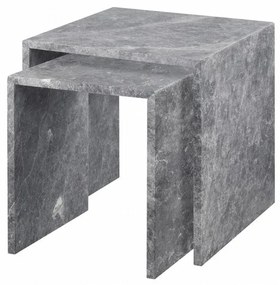 Mramorové odkladacie stolíky v súprave 2 ks 45x45 cm VARU – Blomus