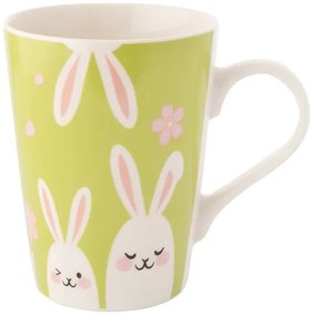 Altom Porcelánový hrnček Biele králičky 420 ml