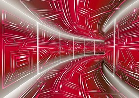 Fototapeta - Červená chodba (254x184 cm)