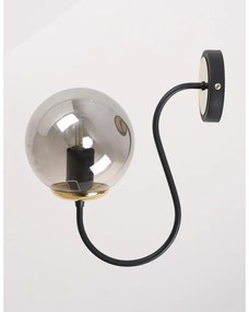 Čierno-sivé nástenné svietidlo ø 15 cm Oslo – Squid Lighting