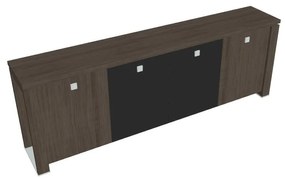 Nízka skriňa Verno+ S 260 x 46 x 90 cm, kombinované dvere, dub antracit / čierna