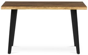 Autronic - Stůl jídelní, 130x80x75 cm, MDF deska, dekor staré dřevo, kov, černý lak - HT-F4413 OLW AKCE