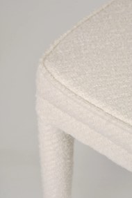Designová jídelní židle Modig M3-14 bouclé bílá/zlatá