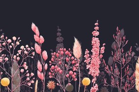 Tapeta variácie trávy v ružovej farbe - 150x100
