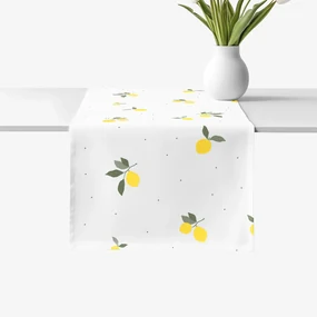 Goldea behúň na stôl 100% bavlnené plátno - citróny 50x160 cm