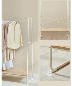 Stojanový vešiak LINEA biela/hnedá