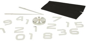 KIK Nástěnné hodiny velké 80-120cm stříbrné 12 číslic
