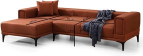 Rohová sedací souprava Horizon 250 cm cihlová levá