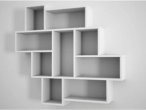 Biela nástenná polica Parola