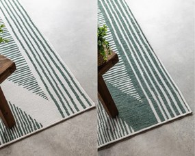 Obojstranný koberec Elle Decoration GEMINI Rhombus zelený