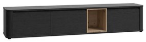 Televízny stolík INAR čierna/hnedá