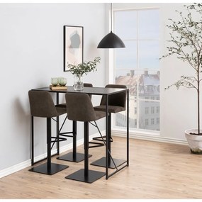 Antracitová barová stolička s nastaviteľnou výškou (výška sedadla 78,5 cm) Avanja – Actona