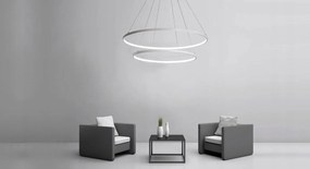 Toolight - LED závesné svietidlo Vegas 40+60cm + diaľkové ovládanie, biela, OSW-07858
