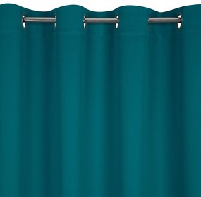 ZATEMŇOVACÍ ZÁVES NA KRÚŽKOCH LOGAN 135X250 CM TYRKYSOVÁ