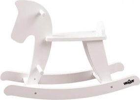 Woody Drevený hojdací koník biely