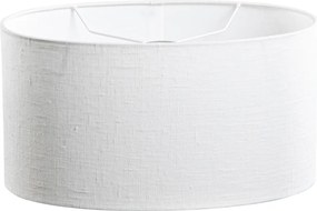 Biely oválny tienidlo z ľanu 35/23/18