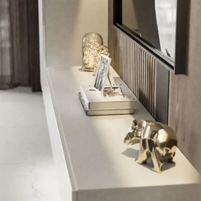 OBÝVACIA STENA ELEGANTE ART 3 BIELY LESK LED