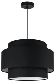 Závesné svietidlo Vienna, 1x čierne textilné tienidlo, (fi 40cm), b