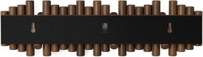 Tmavohnedý nástenný vešiak z borovicového dreva 61 cm Picket – Umbra