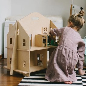 Dekornik Detský drevený domček pre bábiky