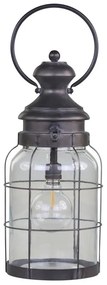 Francúzsky stajňový lampáš so žiarovkou a časovačom French Stable - Ø 16,5*41 cm