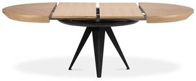Okrúhly rozkladací jedálenský stôl s prídavnou doskou s doskou v dubovom dekore ø 120 cm Magnus – Windsor &amp; Co Sofas