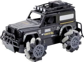 LEAN Toys Terénne auto s diaľkovým ovládaním RC, otočné o 360°, mierka 1:12, čierne