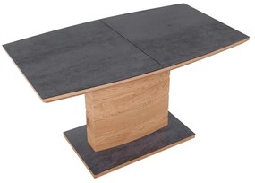 Rozkladací jedálenský stôl Concord - tmavosivá / dub zlatý