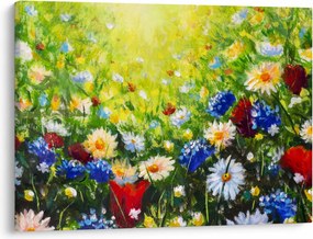 Obraz divokých kvetov (70x50 cm)
