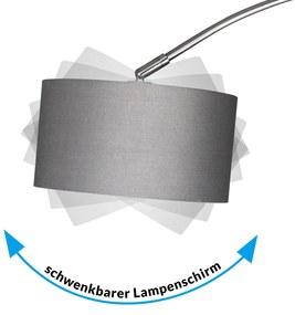 InternetovaZahrada Oblúková stojanová lampa s mramorovou základňou