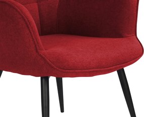 Kreslo Victoria, červená látka