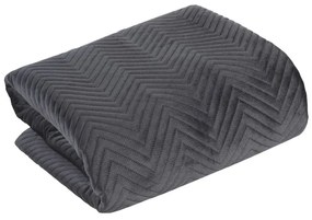 Dekorstudio Zamatový prehoz na posteľ SOFIA v čiernej farbe Rozmer prehozu (šírka x dĺžka): 170x210cm