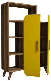 Knižnica Form Yellow and Walnut