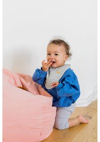 Sivý mušelínový podbradník Kindsgut Dots