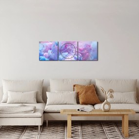 Obraz - Dym (s hodinami) (90x30 cm)