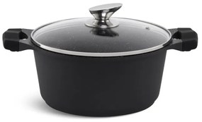 10 kusový set hrncov - matná čierna